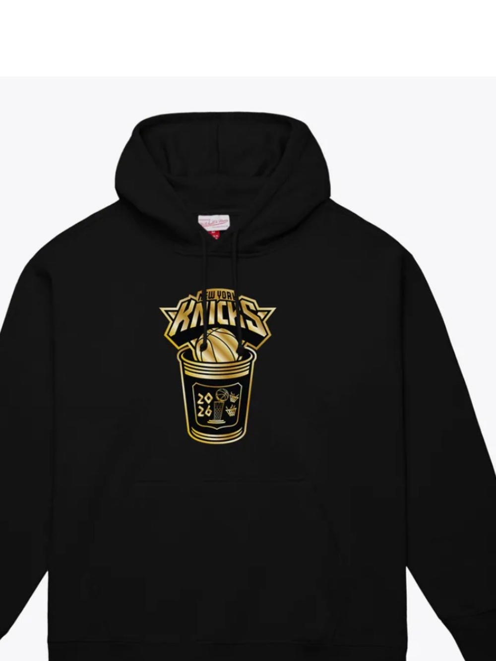 Mitchell & Ness New York Knicks 2026 Black and Gold Knicks Graphic Crewneck